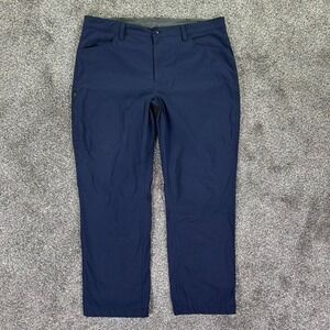 Eddie Bauer Fleece Lined Tech Pant Mens 40x30 Navy Durable Versatile Performance
